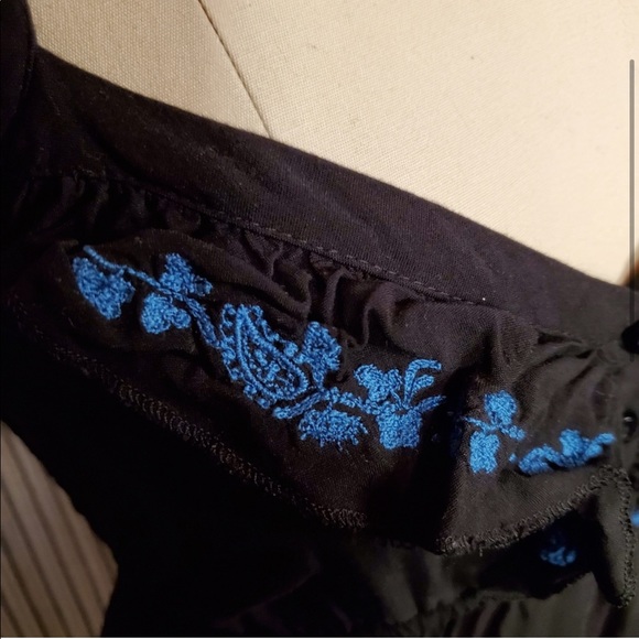 Mossimo Embroidered Ruffle Spaghetti Strap Button - Picture 6 of 7